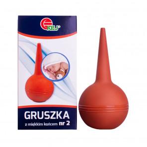 Gruszka z miękkim końcem nr 2 – wyrób medyczny (1 sztuka) - zdjęcie produktu