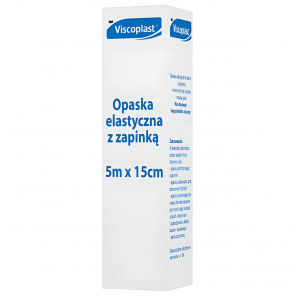 Viscoplast Opaska elastyczna tkana z zapinką 5 m x 15 cm, 1 szt. - zdjęcie produktu