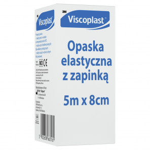 Viscoplast Opaska elastyczna tkana z zapinką 5 m x 8 cm, 1 szt. - zdjęcie produktu