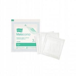 Matocomp, kompresy jałowe, 100% bawełny, 17-nitkowe, 12-warstwowe, 7 cm x 7 cm, 3 szt. - zdjęcie produktu
