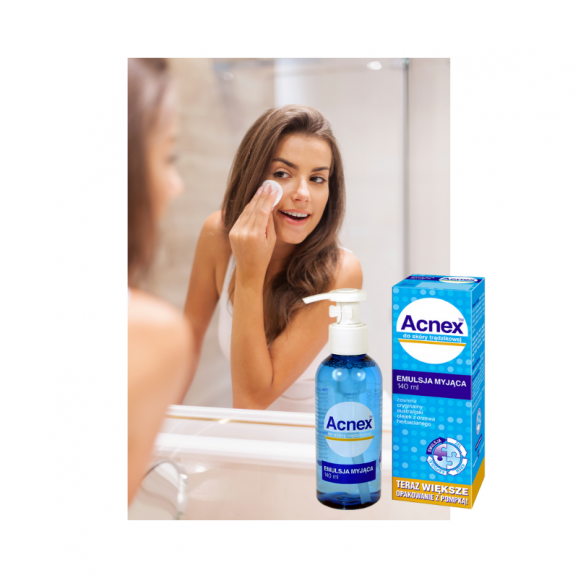 Acnex, emulsja myjąca, do skóry trądzikowej, 140 ml Acnex, emulsja myjąca, do skóry trądzikowej, 140 ml - zdjęcie produktu