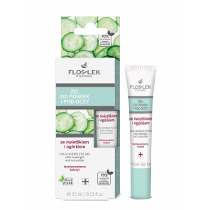 Flos-Lek Żel do powiek i pod oczy ze świetlikiem i ogórkiem, 15 ml - zdjęcie produktu