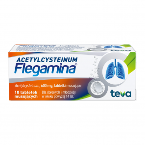 Acetylcysteinum Flegamina 600 mg, tabletki musujące, 10 szt. - zdjęcie produktu