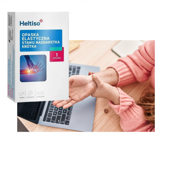 Heltiso opaska elastyczna stawu nadgarstkowego krótka, rozmiar M, 1 szt. - zdjęcie produktu