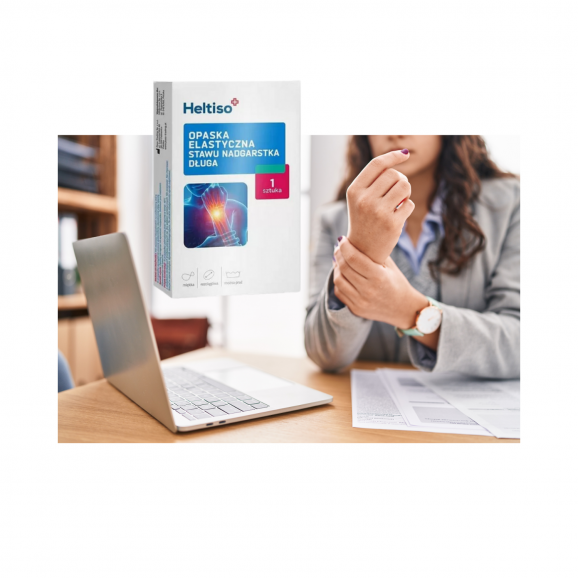 Heltiso Opaska elastyczna stawu nadgarstkowego długa, rozmiar M, 1 szt. - zdjęcie produktu