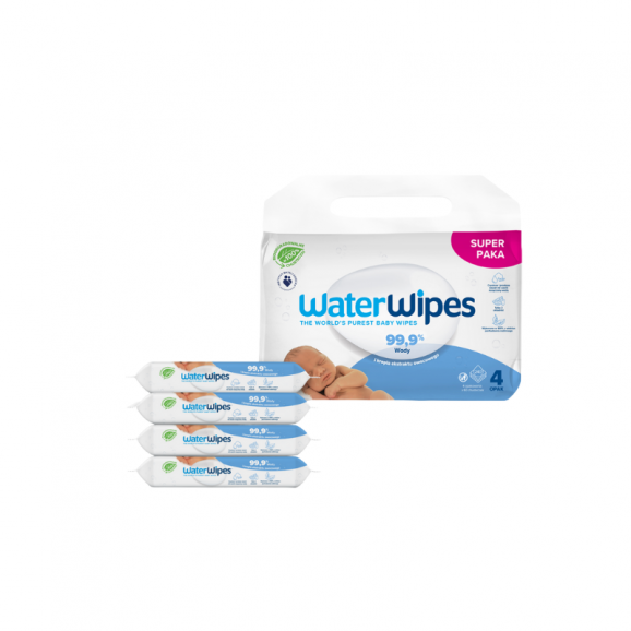 WaterWipes BIO Chusteczki nawilżane, 4 x 60 szt. WaterWipes BIO Chusteczki nawilżane, 4 x 60 szt. - zdjęcie produktu