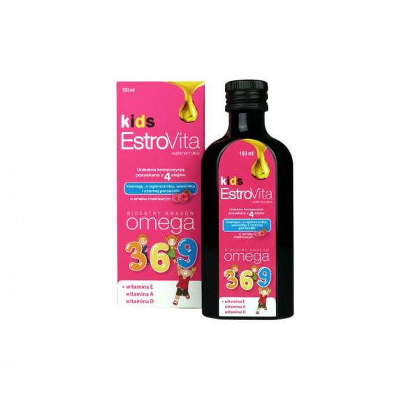 EstroVita Kids malinowa płyn, 150 ml – suplement diety EstroVita Kids malinowa płyn, 150 ml – suplement diety - zdjęcie produktu