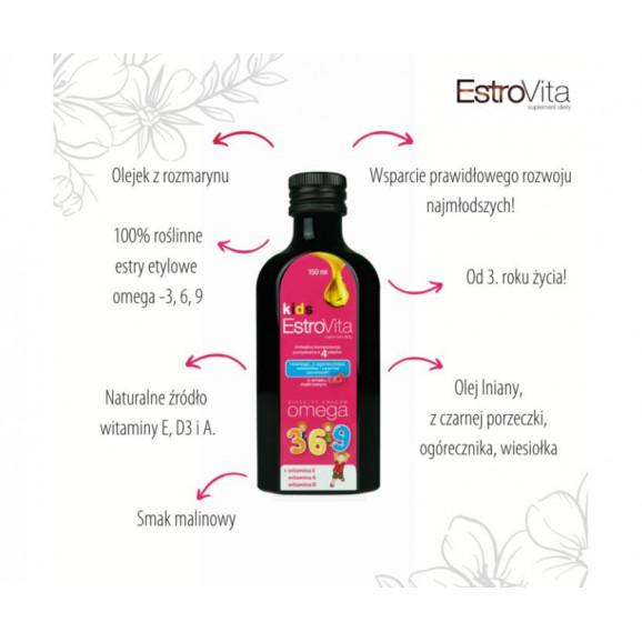 EstroVita Kids malinowa płyn, 150 ml – suplement diety EstroVita Kids malinowa płyn, 150 ml – suplement diety - zdjęcie produktu