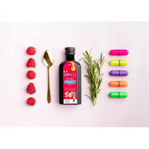 EstroVita Kids malinowa płyn, 150 ml – suplement diety EstroVita Kids malinowa płyn, 150 ml – suplement diety - zdjęcie produktu
