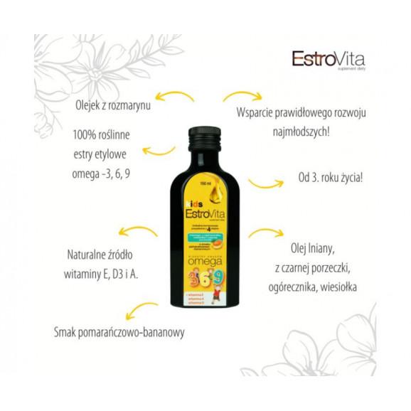 EstroVita Kids Omega 3-6-9, suplement diety (płyn, 150 ml) - zdjęcie produktu