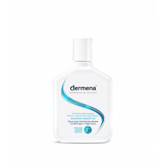 Dermena Sensitive – szampon do wrażliwej skóry głowy i nadmiernie wypadających włosów (200 ml) - zdjęcie produktu