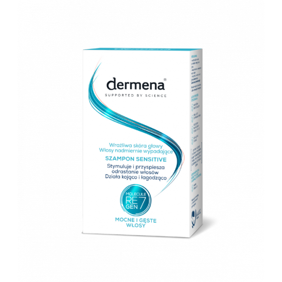 Dermena Sensitive – szampon do wrażliwej skóry głowy i nadmiernie wypadających włosów (200 ml) - zdjęcie produktu