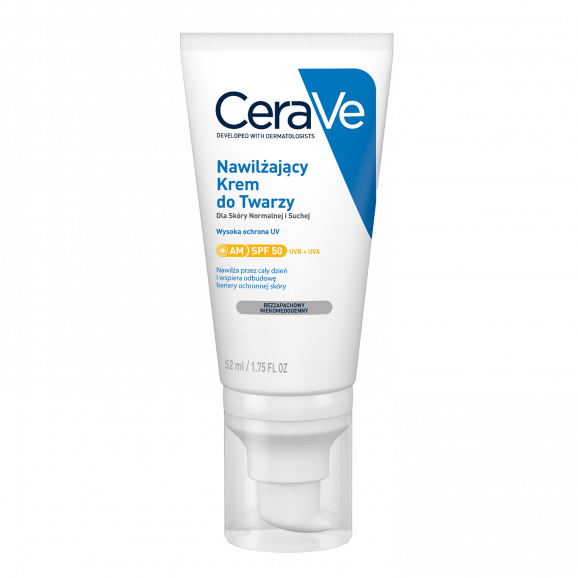 CeraVe Nawilżający krem do twarzy SPF 50 (52 ml) CeraVe Nawilżający krem do twarzy SPF 50 (52 ml) - zdjęcie produktu