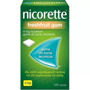 Nicorette FreshFruit Gum 4 mg – guma do żucia (105 sztuk) - zdjęcie produktu