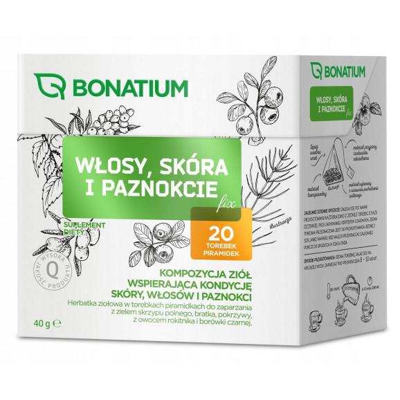 Bonatium Włosy, skóra i paznokcie - Herbatka ziołowa (20 saszetek) Bonatium Włosy, skóra i paznokcie - Herbatka ziołowa (20 saszetek) - zdjęcie produktu