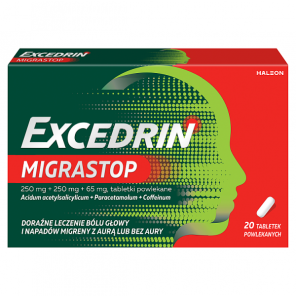 Excedrin MigraStop - 20 tabletek powlekanych - zdjęcie produktu