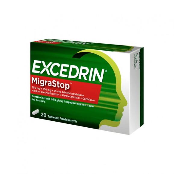 Excedrin MigraStop - 20 tabletek powlekanych Excedrin MigraStop - 20 tabletek powlekanych - zdjęcie produktu