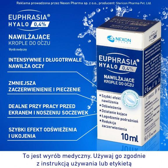 Euphrasia Hyalo 0,4% Nawilżające krople do oczu (10 ml) - zdjęcie produktu