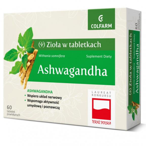 Ashwagandha Colfarm – suplement diety (60 tabletek) Ashwagandha Colfarm – suplement diety (60 tabletek) - zdjęcie produktu