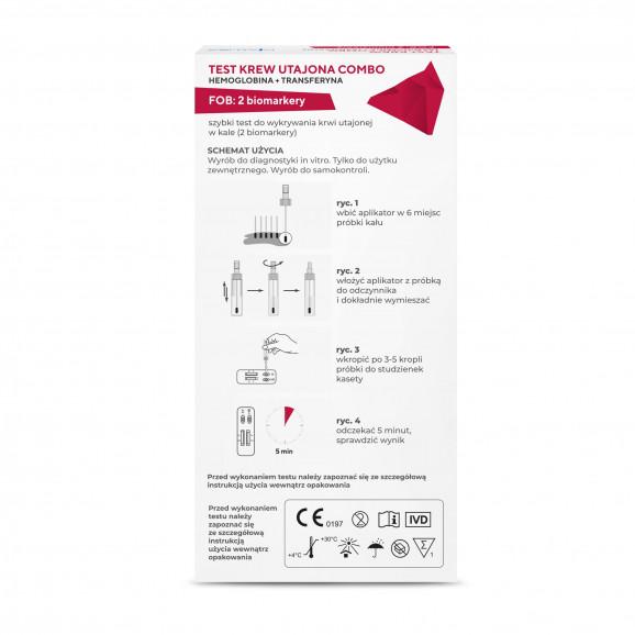 Diather Test Krew Utajona Combo – wyrób medyczny (domowy test, 1 sztuka) - zdjęcie produktu