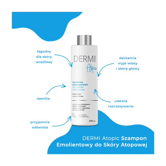 DERMI Atopic Szampon emolientowy do skóry atopowej (200 ml) - zdjęcie produktu