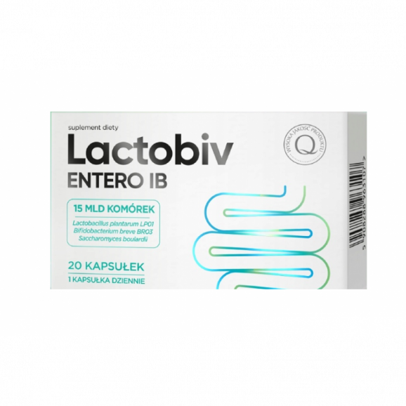 Lactobiv Entero IB – suplement diety (20 kapsułek) Lactobiv Entero IB – suplement diety (20 kapsułek) - zdjęcie produktu