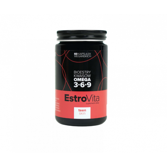 EstroVita Teen Skin Omega 3-6-9, o smaku arbuza – suplement diety (60 kapsułek) EstroVita Teen Skin Omega 3-6-9, o smaku arbuza – suplement diety (60 kapsułek) - zdjęcie produktu