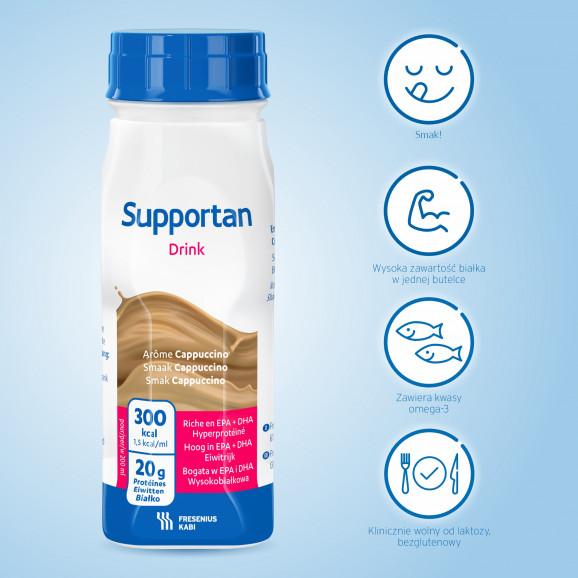 Supportan Drink Cappuccino 4 x 200 ml – żywność specjalnego przeznaczenia medycznego - zdjęcie produktu