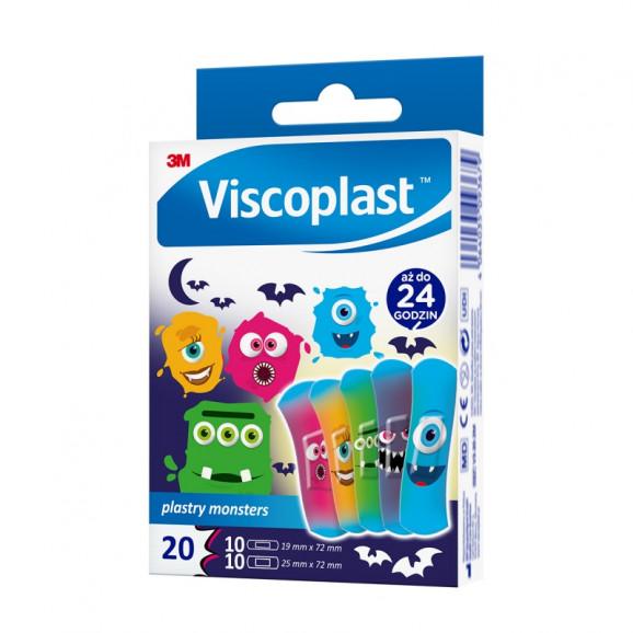 VISCOPLAST Plastry Monsters 20 szt. VISCOPLAST Plastry Monsters 20 szt. - zdjęcie produktu