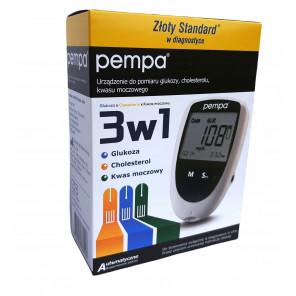 Glukometr BeneCheck Plus 3 w 1 - urządzenie diagnostyczne do pomiaru glukozy, cholesterolu i kwasu moczowego - zdjęcie produktu