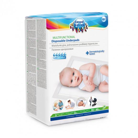 Canpol Babies Podkłady higieniczne – wielofunkcyjne (10 szt., 90x60 cm) - zdjęcie produktu