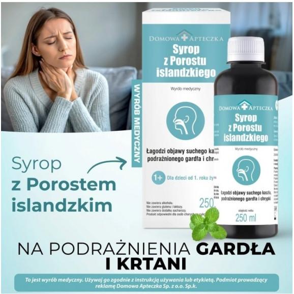 Syrop z Porostu islandzkiego, Domowa Apteczka – wyrób medyczny (165 ml) - zdjęcie produktu