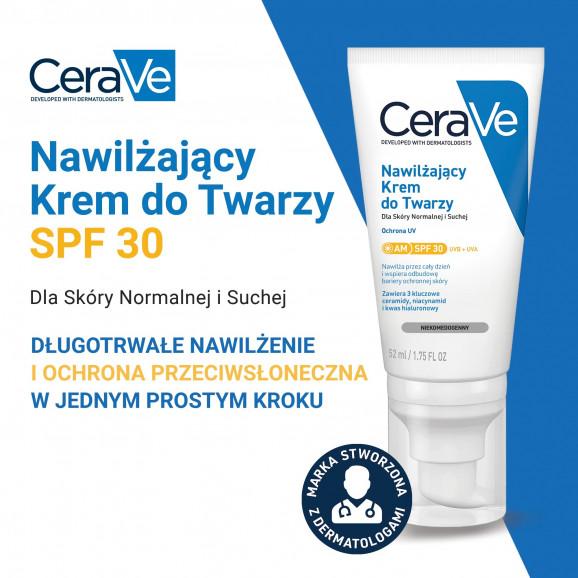CeraVe Nawilżający krem do twarzy SPF 30 – kosmetyk (52 ml) CeraVe Nawilżający krem do twarzy SPF 30 – kosmetyk (52 ml) - zdjęcie produktu