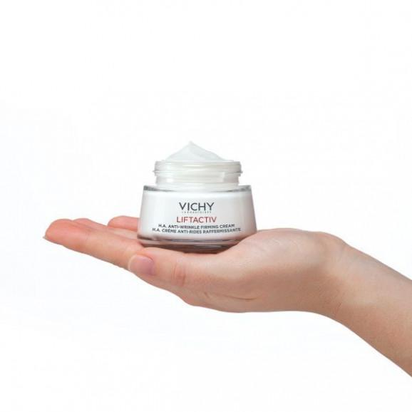 Vichy Liftactiv Przeciwzmarszczkowy krem ujędrniający z kwasem hialuronowym – bezzapachowy (50 ml) Vichy Liftactiv Przeciwzmarszczkowy krem ujędrniający z kwasem hialuronowym – bezzapachowy (50 ml) - zdjęcie produktu