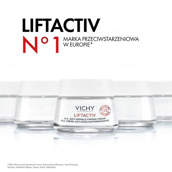 Vichy Liftactiv Przeciwzmarszczkowy krem ujędrniający z kwasem hialuronowym – bezzapachowy (50 ml) Vichy Liftactiv Przeciwzmarszczkowy krem ujędrniający z kwasem hialuronowym – bezzapachowy (50 ml) - zdjęcie produktu