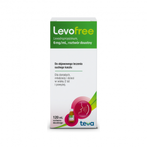 Levofree 60 mg/10 ml, syrop o smaku malinowym, 120 ml - zdjęcie produktu