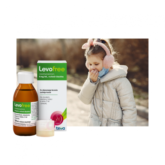 Levofree 60 mg/10 ml, syrop o smaku malinowym, 120 ml Levofree 60 mg/10 ml, syrop o smaku malinowym, 120 ml - zdjęcie produktu