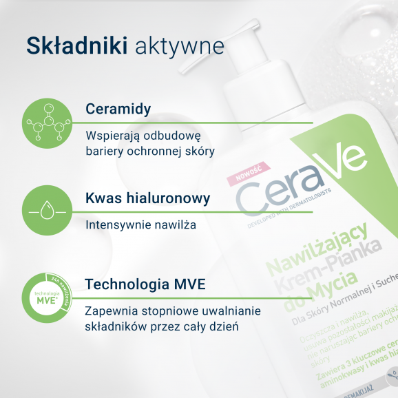 CeraVe Nawilżający krem-pianka do mycia (473 ml) CeraVe Nawilżający krem-pianka do mycia (473 ml) - zdjęcie produktu
