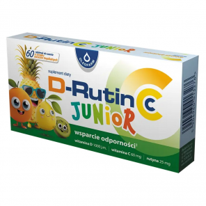 D-Rutin CC Junior, smak owoców tropikalnych, tabletki do ssania, 60 szt. - zdjęcie produktu