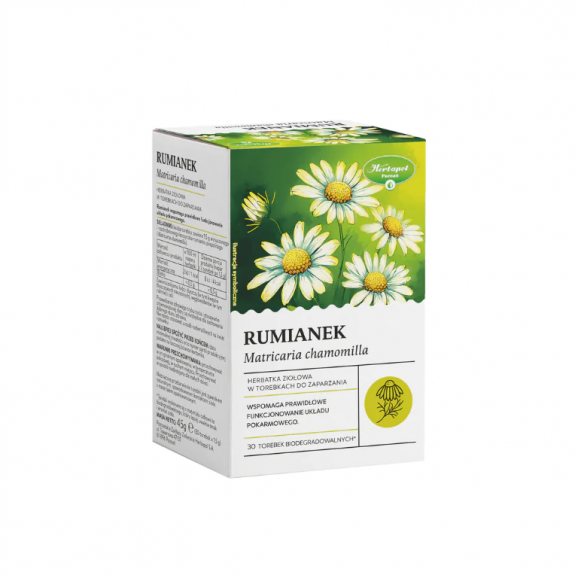 Herbapol Rumianek, herbatka ziołowa, saszetka 1,5 g, 30 szt. - zdjęcie produktu