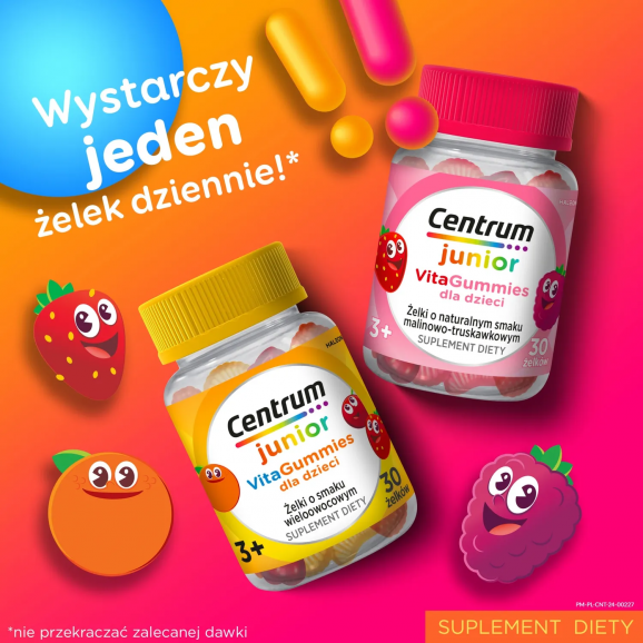 Centrum Junior VitaGummies dla dzieci, smak wieloowocowy, żelki, 30 szt. - zdjęcie produktu