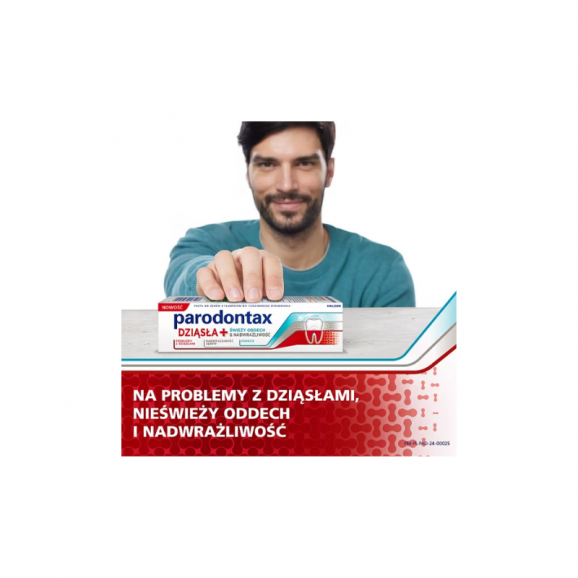 Parodontax, dziąsła + świeży oddech i nadwrażliwość, pasta do zębów, 75 ml - zdjęcie produktu
