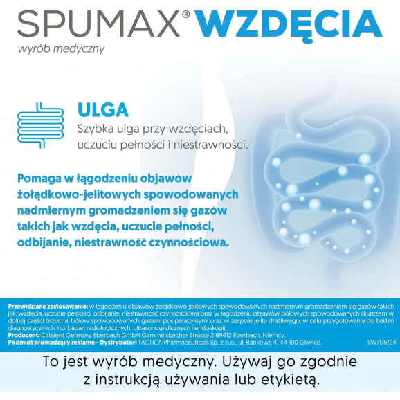 Spumax Wzdęcia, symetykon 125 mg, kapsułki, 30 szt. - zdjęcie produktu