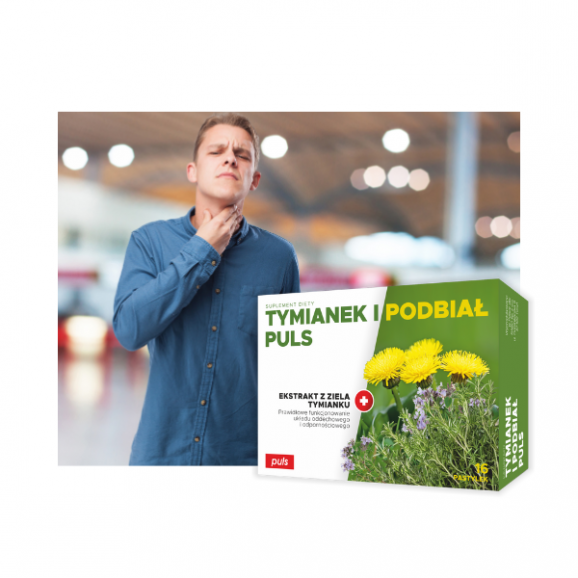 PULS Tymianek i Podbiał, smak miętowy, pastylki do ssania, 16 szt. - zdjęcie produktu