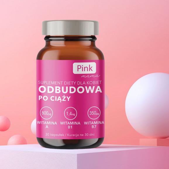 Pink mama Odbudowa po ciąży, kapsułki, 30 szt. - zdjęcie produktu