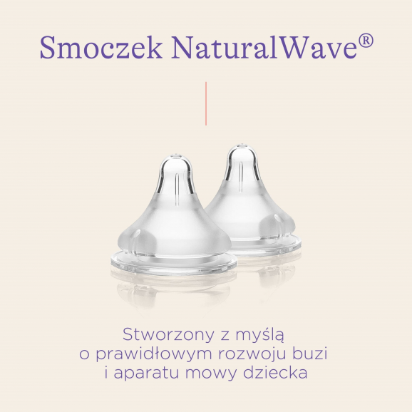 Lansinoh Smoczki Natural Wave do butelki, wolny przepływ XS 0m+, 2 szt. Lansinoh Smoczki Natural Wave do butelki, wolny przepływ XS 0m+, 2 szt. - zdjęcie produktu