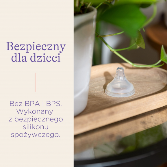 Lansinoh Smoczki Natural Wave do butelki, wolny przepływ XS 0m+, 2 szt. Lansinoh Smoczki Natural Wave do butelki, wolny przepływ XS 0m+, 2 szt. - zdjęcie produktu