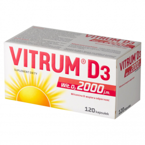 Vitrum D3 2000 j.m., kapsułki, 120 szt - zdjęcie produktu