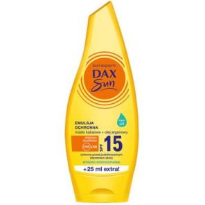 Dax Sun, emulsja ochronna do opalania z masłem kakaowym i olejem arganowym, SPF 15, 175 ml - zdjęcie produktu