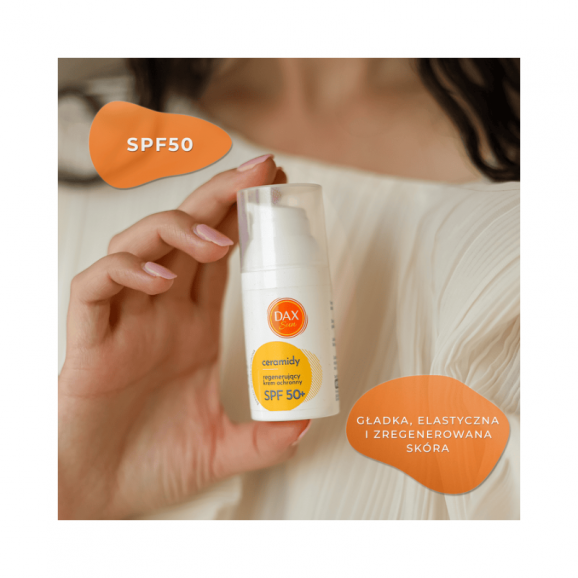 Dax Sun Ceramidy, regenerujący krem ochronny, SPF 50+, 30 ml - zdjęcie produktu